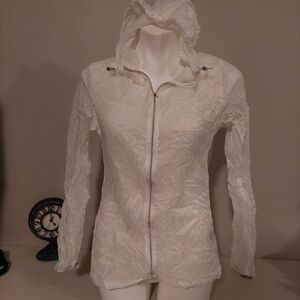 Athletic Collection by 26 International White Sz M Windbreaker Lightweight Nylon